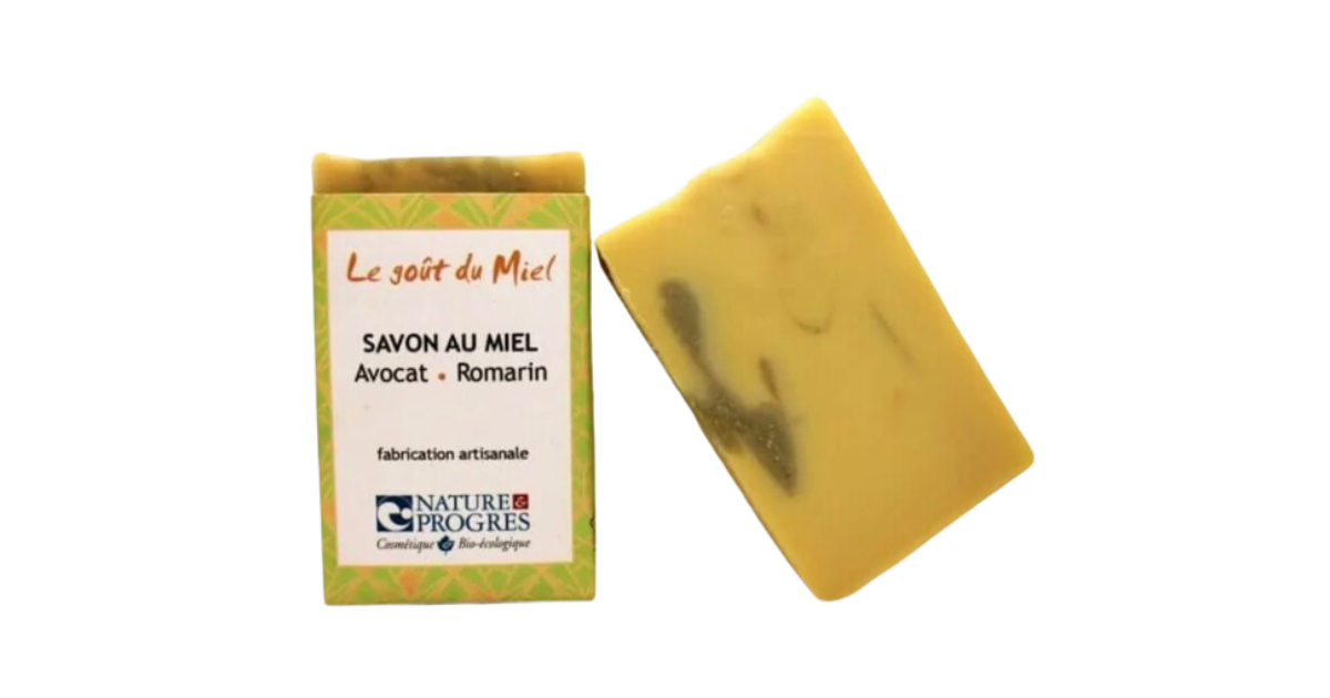 savon au miel, avocat et romarin