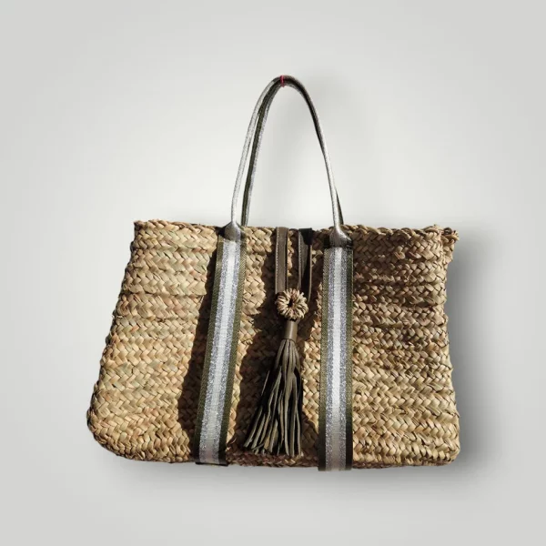 Sac, Cabas Panier en Palmier Kaki